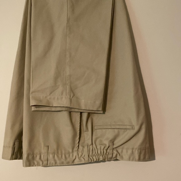 2 Mens GCA uniform pants tan khaki flat front relaxed fit 51-52 x 30 slacks - Picture 1 of 6